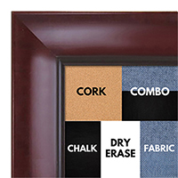 BB1525-3 Walnut - Extra Large Wall Board Cork Chalk Dry Erase