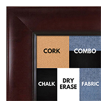 BB1525-4 Mahogany - Extra Large Wall Board Cork Chalk Dry Erase