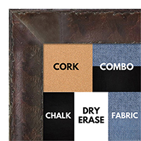 BB1530-2 Distressed Burlwood Walnut Coffee Brown Custom Large Wall Board Cork Chalk Dry Erase