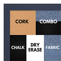 BB1532-5 Distressed Dark Blue - Small Custom Cork Chalk or Dry Erase Board