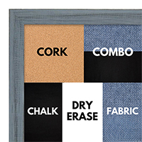 BB1532-6 Distressed Blue Gray - Small Custom Cork Chalk or Dry Erase Board