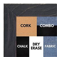 BB1533-1 Distressed Black - Medium Custom Cork Chalk or Dry Erase Board