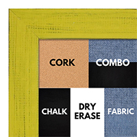 BB1533-7 Distressed Yellow - Medium Custom Cork Chalk or Dry Erase Board