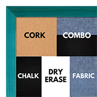 BB1537-5 Glossy Blue - Small Custom Cork Chalk or Dry Erase Board