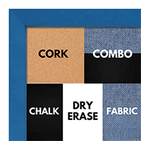 BB1538-3 Blue - Small Custom Cork Chalk or Dry Erase Board