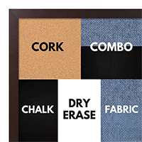 BB1540-21 Thin Metal Coffee Bean Brown Custom Cork Chalk or Dry Erase Board Small To Large
