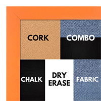 BB1564-12 Tangerine Orange Small Custom Cork Chalk or Dry Erase Board