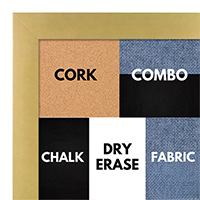 BB1564-14 Gold Small Custom Cork Chalk or Dry Erase Board