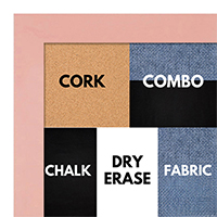 BB1564-9 Soft Pink Small Custom Cork Chalk or Dry Erase Board