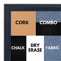 BB1569-10 Small Navy Blue With Top Outside Distressed Accent Custom Cork Chalk or Dry Erase Board