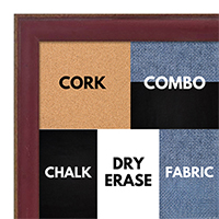 BB1569-1 Small Red With Top Outside Distressed Accent Custom Cork Chalk or Dry Erase Board