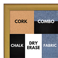 BB1569-5 Small Yellow With Top Outside Distressed Accent Custom Cork Chalk or Dry Erase Board