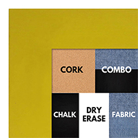 BB1586-1 Yellow - Extra Large Custom Cork Chalk or Dry Erase Board