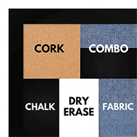 BB1543-9 Black - 3/4 Inch Wide X 3/4 Inch High - Small Custom Cork Chalk Dry Erase