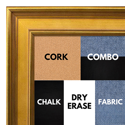 BB1965-4 Distressed Gold 1 9/16" Wide Custom Wall Board-Cork, Chalk, Dry Erase