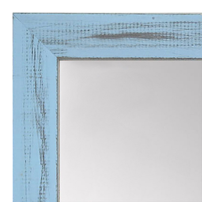 MR1533-11 Distressed Soft Blue - Medium  Custom Wall Mirror -  Custom Bathroom Mirror