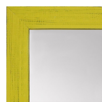 MR1533-7 Distressed Yellow - Medium Custom Wall Mirror - Custom Bathroom Mirror