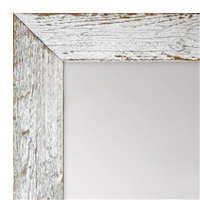 MR54-1 White On Reclaimed Barnwood - Medium Custom Wall Mirror, Floor Mirror