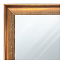 MR1208-1 Copper Scoop with Debossed Pattern - Custom Small Mirror - 1.125 Inch Wide