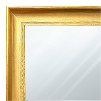 MR1208-2 Gold Scoop with Debossed Pattern - Custom Small Mirror - 1.125 Inch Wide
