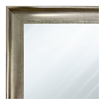 MR1208-3 Pewter Scoop with Debossed Pattern - Custom Small Mirror - 1.125 Inch Wide