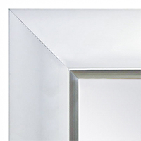 MR1522-6 White With Silver Trim Extra Large Custom Wall Mirror Custom Floor Mirror