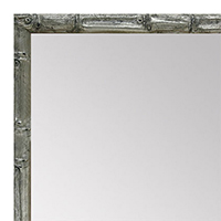 MR1550-1 Soft Silver - Tropical Bamboo - Very Small Custom Wall Mirror