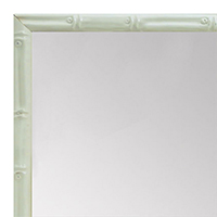 MR1552-1 Glossy White - Tropical Bamboo - Very Small Custom Wall Mirror
