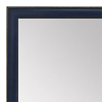 MR1569-10 Navy Blue With Top Outside Distressed Accent Very Small Custom Wall Mirror - Custom Bathroom Mirror