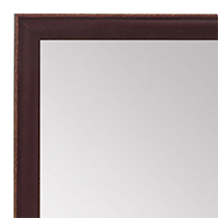 MR1569-2 Dark Red With Top Outside Distressed Accent Very Small Custom Wall Mirror - Custom Bathroom Mirror