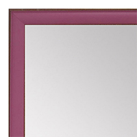 MR1569-3 Pink With Top Outside Distressed Accent Very Small Custom Wall Mirror - Custom Bathroom Mirror
