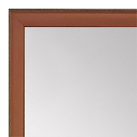 MR1569-4 Orange With Top Outside Distressed Accent Very Small Custom Wall Mirror - Custom Bathroom Mirror
