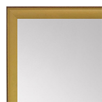 MR1569-5 Yellow With Top Outside Distressed Accent Very Small Custom Wall Mirror - Custom Bathroom Mirror