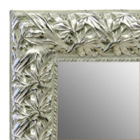 MR1624-2  Silver with Black / Design | Custom Wall Mirror