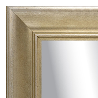MR1904-2 Silver Rounded Scoop  Custom Mirror