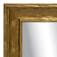 MR1924-1 Sculptured Gold Scoop with Lip  Custom Mirror