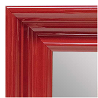 MR1960-4 Extra Large Gloss Red Scoop Style Custom Mirror