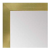 MR1962-8 Small Brushed Gold Flat 1" Wide Modern Custom Framed Mirror