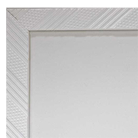 MR1975-3 Small Glossy White 1" Wide Custom Framed Mirror
