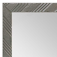 MR1975- 5 Small Glossy Silver 1" Wide Custom Framed Mirror