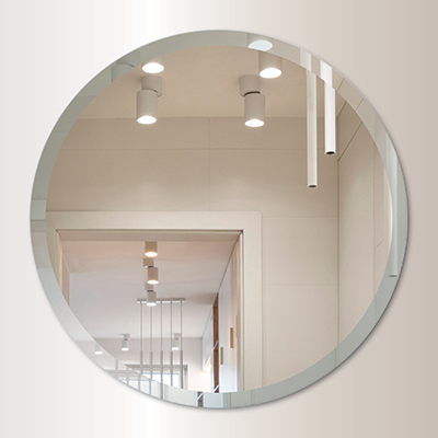 Custom Beveled Round Frameless Wall Mirrors