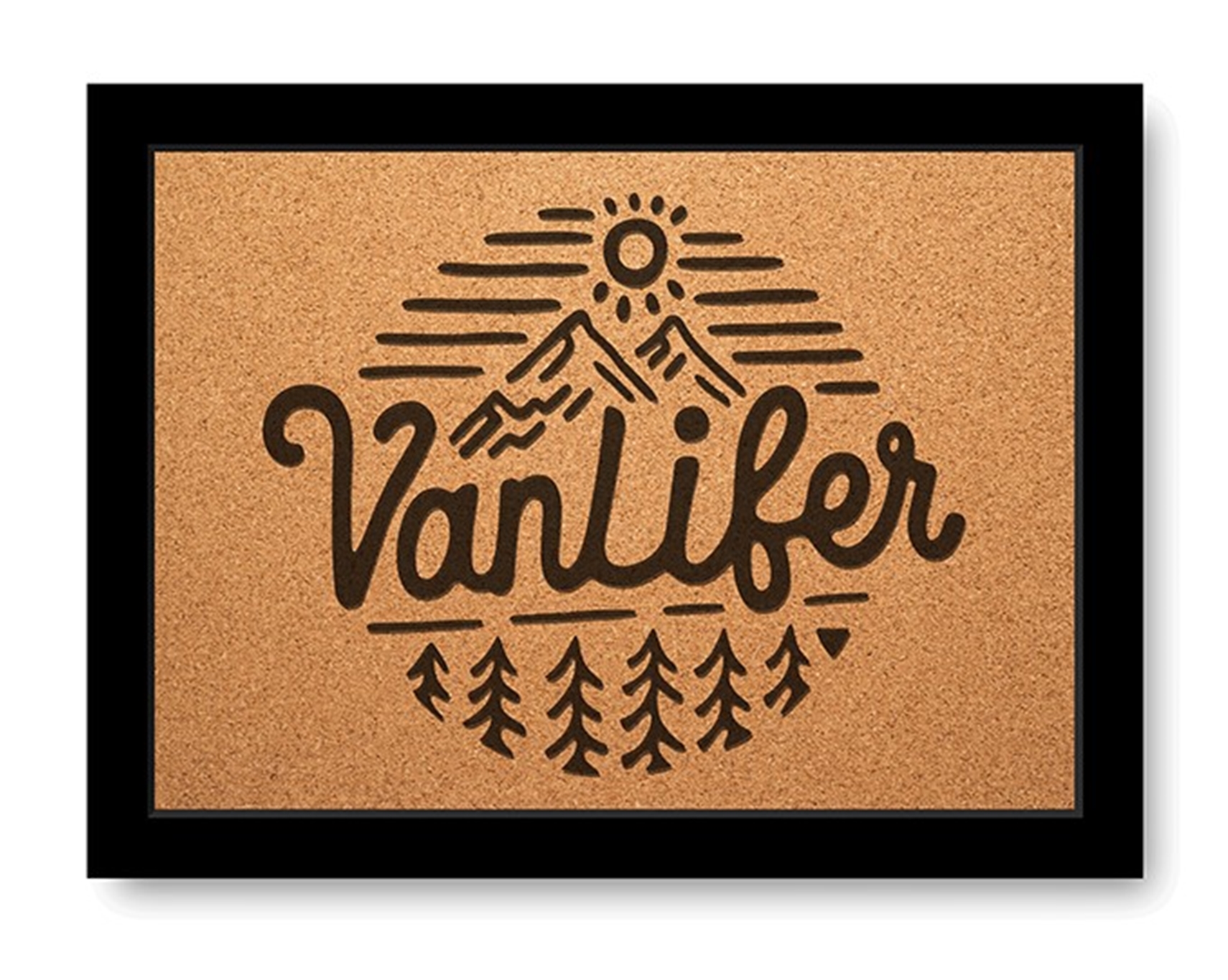 PB1110 Custom Printed Framed Cork Board - 10 Frame Colors