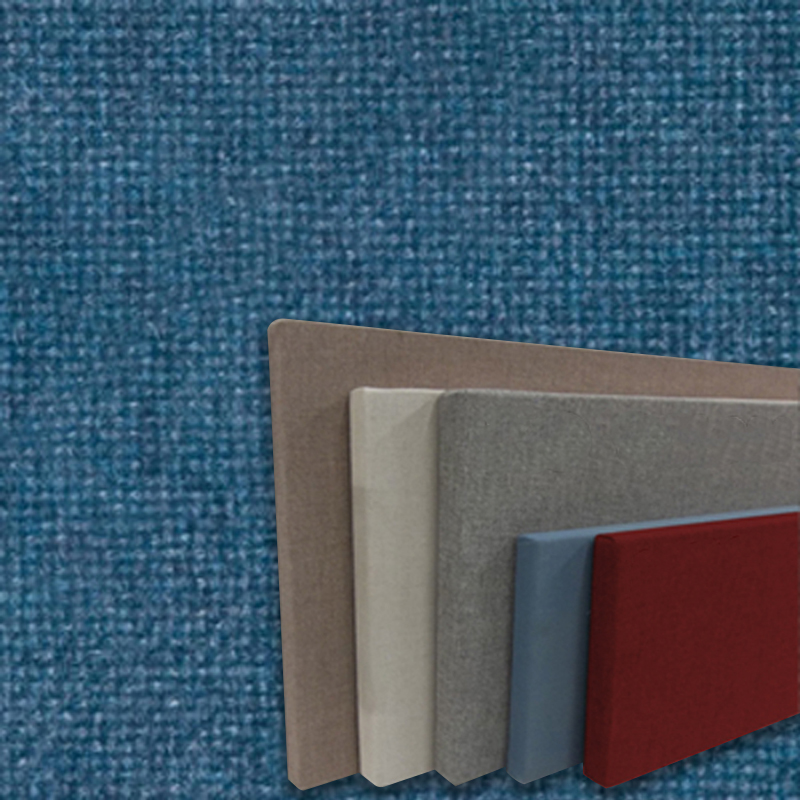 FW800-37 Ultramarine - Frameless Fabric Wrap Cork Bulletin Board - Classic Hook And Loop Velcro