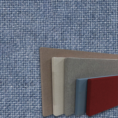 FW800-41 Chrystal Blue - Frameless Fabric Wrap Cork Bulletin Board - Classic Hook And Loop Velcro
