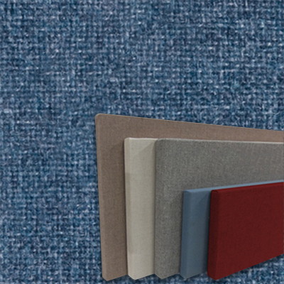 FW800-43 Wedgewood - Frameless Fabric Wrap Cork Bulletin Board - Classic Hook And Loop Velcro