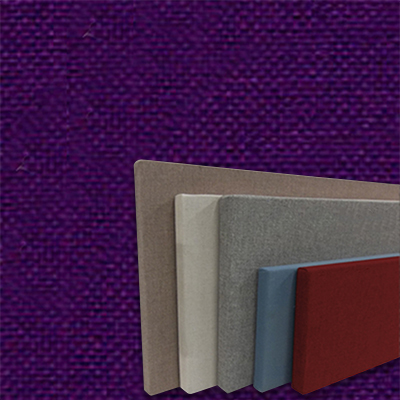 FW800-51 Dark Iris - Frameless Fabric Wrap Cork Bulletin Board - Classic Hook And Loop Velcro