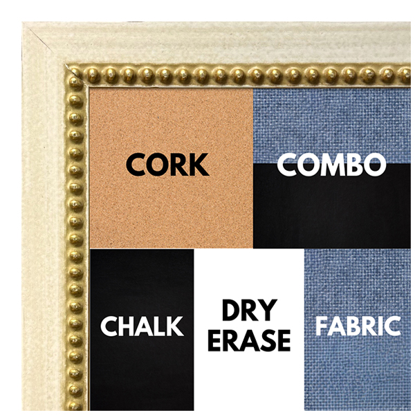 BB1206-2 Cream - 0.75 Inch Wide - Custom Cork, Chalk, Dry Erase