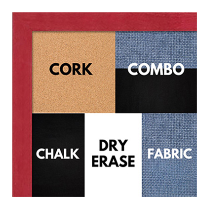 BB1511-7 Red Stained Maple - Small Custom Cork Chalk or Dry Erase Board