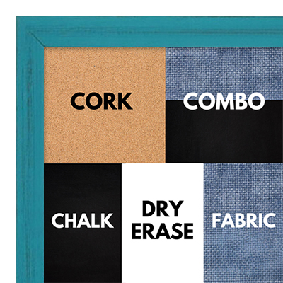BB1532-9 Distressed Turquoise - Small Custom Cork Chalk or Dry Erase Board