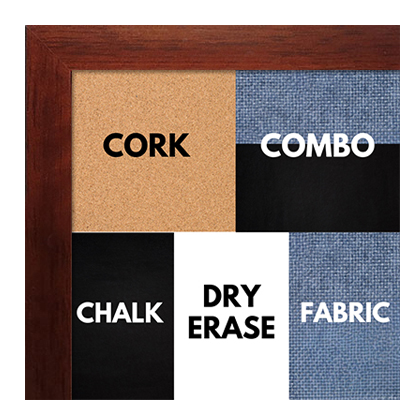 BB1544-3 Cherry - 3/4 Inch Wide X 1 1/4 Inch High - Small Custom Cork Chalk Dry Erase